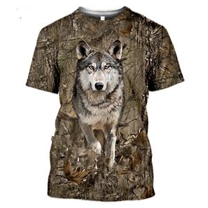Exclusive 3D T-shirt Zomer Camouflage Jacht Dier Zwijn 3D T-Shirt Casual Heren T-Shirt Fashion Street Vrouwen Pullover Korte Mouw Jas