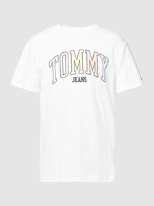 Tommy Jeans T-Shirt TJM CLSC COLLEGE POP TOMMY TEE mit großem Logo-Frontmotiv