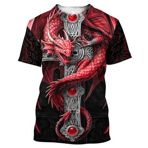 Transmission of love Viking Tattoo Dragon Super Large heren T-shirt 3d bedrukte korte mouw polyester casual hiphop top zomer