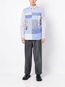 Junya Watanabe MAN Gestreept overhemd - Blauw