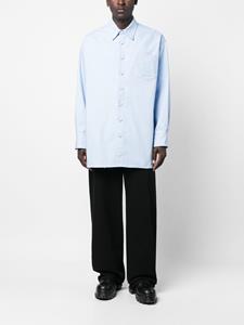 Raf Simons Overhemd met logopatch - Blauw