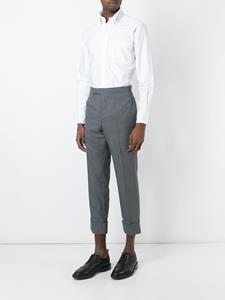 Thom Browne Classic Long Sleeve Shirt In White Oxford - Wit