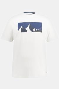 JP1880 T-Shirt T-Shirt Halbarm Mountain Print Rundhals