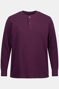 JP1880 T-Shirt Henley OEKO-TEX Langarm Waffelpiqué Rundhals