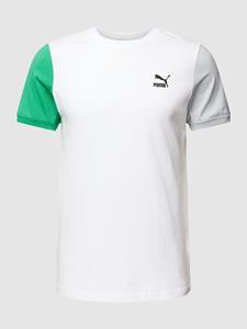 PUMA PERFORMANCE T-shirt met labelprint, model 'Classics Block Tee'