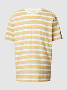 Esprit T-shirt van viscose met streepmotief