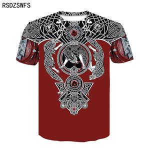 3DT-ShirtsZZ 2020 Nieuwe Zomer Mode Viking Tattoo T-shirt Mannen Shirt Viking Odin 3D Gedrukt Grappige T-shirt Harajuku Casual Streetwear tee Top