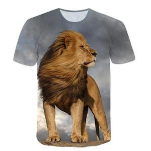 3DT-ShirtsZZ Fashion Cool Stijl Dier Leeuw grafische t-shirts Mannen Zomer Casual Interessante 3D Print T-shirt Persoonlijkheid Hip Hop Trend t-shirt