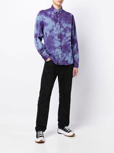 Stain Shade Overhemd met tie-dye print - Blauw
