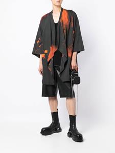 Julius Overhemd met tie-dye print - Zwart