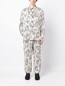 Off Duty Overhemd met luipaardprint - Beige
