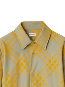 Burberry Geruit overhemd - Grijs