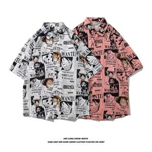 Garden Supplies 01 Men One Piece Printing T-shirt Summer Thin Short-sleeved Tops Trendy Casual Lapel Shirt
