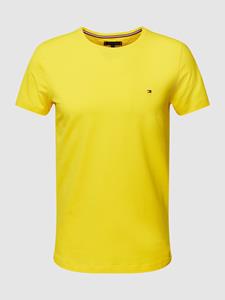 Tommy Hilfiger Slim fit T-shirt met labelstitching