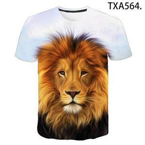 Xin nan zhuang Summer Animal Lion 3D T Shirts Casual Men Women Fashion Short Sleeve Printed Cartoon Cool Tops Tee