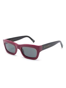 Marni Eyewear Kawasan Falls rectangle-frame sunglasses - Rood