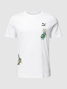 PUMA PERFORMANCE T-shirt met labelprint, model 'CLASSICS'