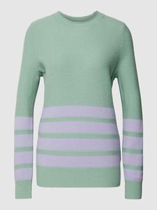 Christian Berg Woman Gebreide pullover van lanawol met contraststrepen