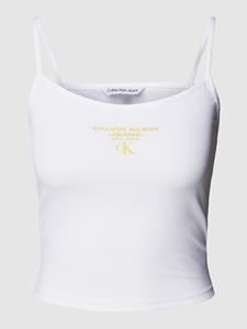 Calvin Klein Jeans Top met labelprint, model 'STRAPPY'