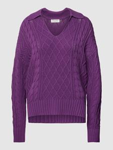 Christian Berg Woman Gebreide pullover met kabelpatroon