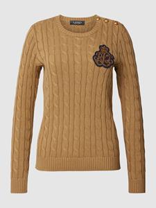 Lauren Ralph Lauren Gebreide pullover van wol met labelpatch, model 'MONTIVA'