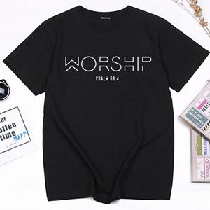 New Young Summer Mikialong Worship Printed T-shirt Christian Faith Jesus Christogram T-shirt Short Sleeve Outdoor Jogging Cool Style T Shirt