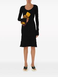 Burberry Aran long-sleeve knitted dress - Zwart