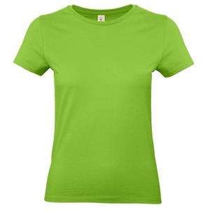 B&C Basic dames t-shirt limegroen met ronde hals (44) -