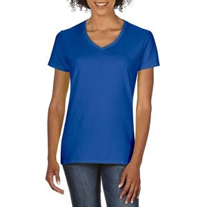 Gildan Basic V-hals t-shirt blauw voor dames