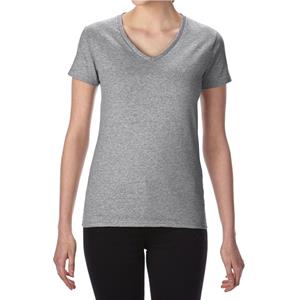 Gildan Basic V-hals t-shirt grijs voor dames