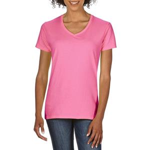 Gildan Basic V-hals t-shirt licht roze voor dames