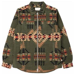 Revolution  Checked Navajo Inspired Overshirt with Zipper - Overhemd, bruin/olijfgroen