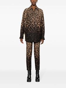 Valentino leopard-print slim-fit trousers - Beige
