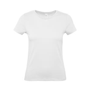 B&C Set van 2x stuks wit basic t-shirts met ronde hals voor dames