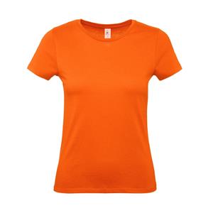 B&C Set van 2x stuks oranje Koningsdag of supporter t-shirts met ronde hals voor dames