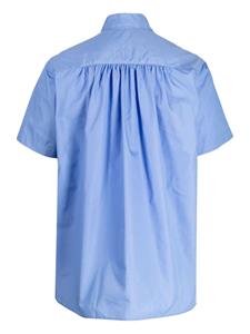 Fumito Ganryu T-shirt met mesh vlak - Blauw