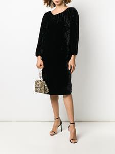 Saint Laurent Pre-Owned Fluwelen jurk - Zwart