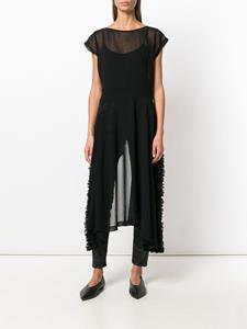 Comme Des Garçons Pre-Owned 1998 transparante asymmetrische jurk - Zwart