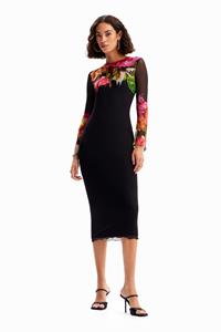 Desigual Tulen bloemenjurk M. Christian Lacroix - BLACK