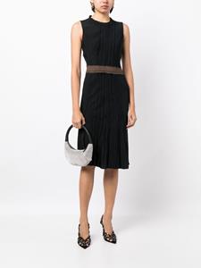 Prada Pre-Owned Geplooide jurk - Zwart