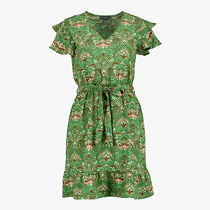 TwoDay dames jurk groen met vlindermouwen