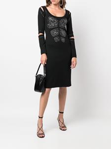 Versace Pre-Owned 2010 pre-owned jurk met studs - Zwart