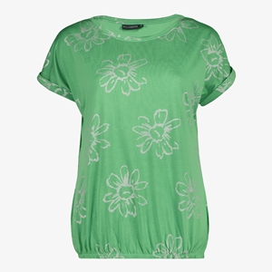 TwoDay dames T-shirt groen met bloemenprint