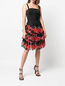 Saint Laurent Pre-Owned Gelaagde jurk - Zwart