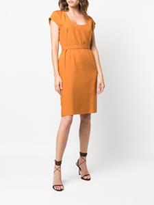 Saint Laurent Pre-Owned 1980s zijden jurk - Oranje