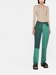 Marine Serre Straight broek - Groen