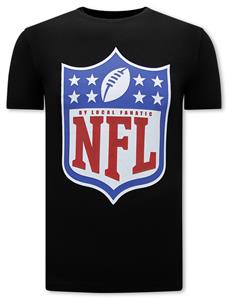 Local Fanatic Nfl shield team print t-shirt