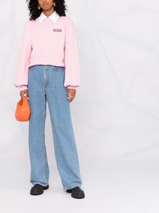GANNI Sweater met pofmouwen - Roze