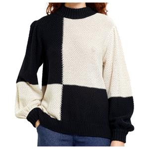 Dedicated  Women's Sweater Knitted Rutbo Blocks - Trui, zwart
