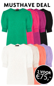 The Musthaves Musthave Deal Hartjes Knitted Pofmouwen Tops